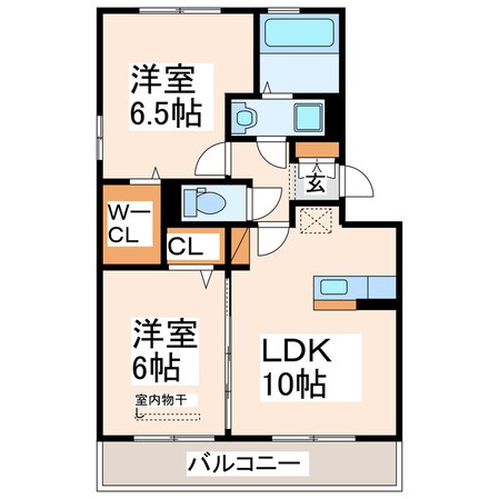 新南部 徒歩3分 2階の物件間取画像